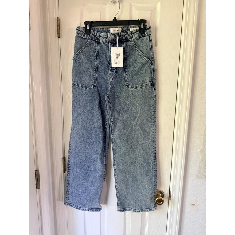 Frame Denim Midwash Wide-Leg Flare Jeans